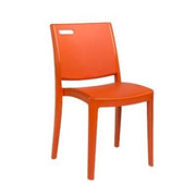 Grosfillex US563019 Metro Stacking Outdoor Chair | Orange
