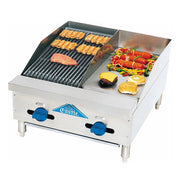 Comstock-Castle 3224-12-1RB 24" Countertop Gas Griddle & Charbroiler Combo | 55,000 BTU
