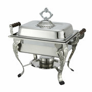 Winco 508 Crown 4 Qt. Square Half Size Chafer