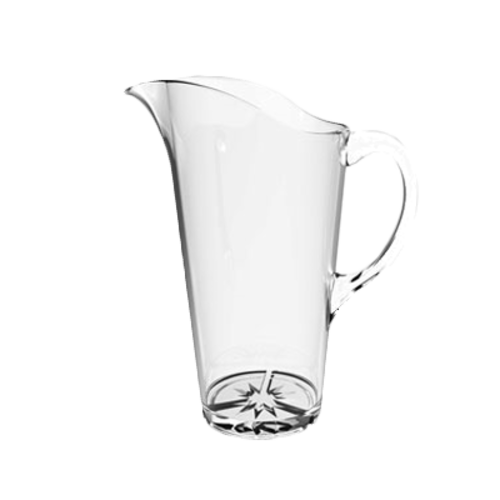 Thunder Group 2 liter (68 oz.) Starburst Base, Clear Polycarbonate Pitcher | Model No. PLTHWP020C