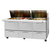 Turbo Air PST-72-30-D6-N Mega Top Sandwich / Salad Prep Table