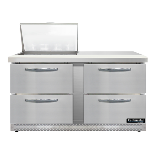 Continental Refrigerator D60N12M-FB-D Refrigerated Counter, Mega Top Sandwich / Salad Unit