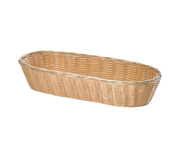 Tablecraft 2418G Oblong Ratton Basket | 15" x 6" x 3"