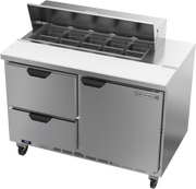 Beverage Air SPED48HC-10-2 48" 2 Drawer 1 Door Refrigerated Sandwich Prep Table | (10) 1/6 Pan