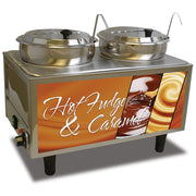 Winco 51072H Dual Well Hot Fudge Warmer | (2) 7 Qt. Wells