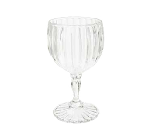 G.E.T. SW-1421-1-SAN-CL 8 oz. Plastic Fluted Wine Glass | Case of 24