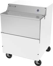Beverage Air SMF34HC-1-W-02 34" White Single Sided Milk Cooler w/ Stainless Steel Interior | 8 Crate Capacity