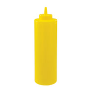 Winco PSB-24Y 24 oz. Yellow Squeeze Bottle | Case of 6