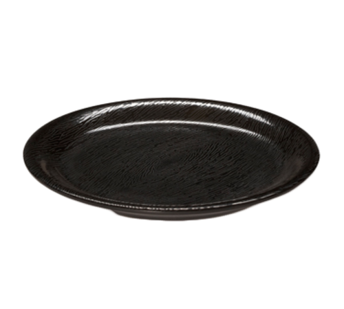 G.E.T. NP-6-BK Etchedware Black 6-1/2" Melamine Plate | Case of 24