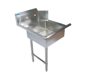 BK Resources BKSDT-72-L-SS Soiled 72" Dish Table, Left Side | S/S Legs