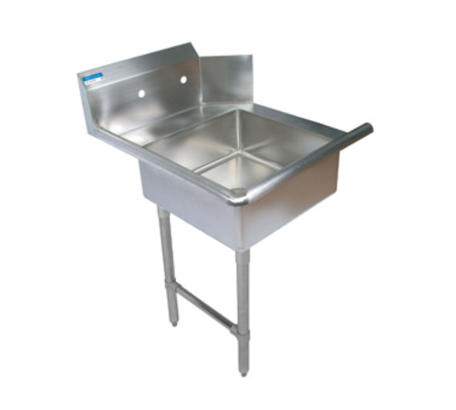 BK Resources BKSDT-72-L-SS Soiled 72" Dish Table, Left Side | S/S Legs