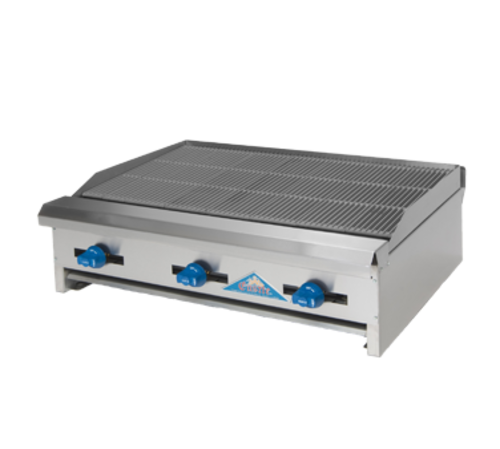 Comstock-Castle ELB60 60" Manual Countertop Gas Lava Rock Charbroiler | 150,000 BTU