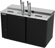 Beverage Air DD58HC-1-C-B 59" Black Club Top 2 Tap Draft Beer Cooler | (3) 1/2 Keg