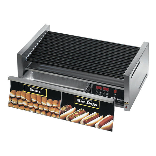 Star Grill-Max 75STBDE Electronic 75 Hot Dog Grill w/ 48 Bun Drawer | StalTek Rollers