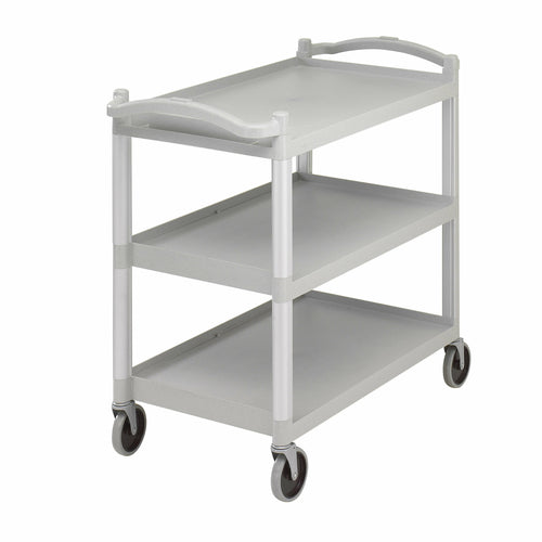 Cambro BC340KD 3-Shelf Open Side KD Service Cart | 400 lb. Capacity