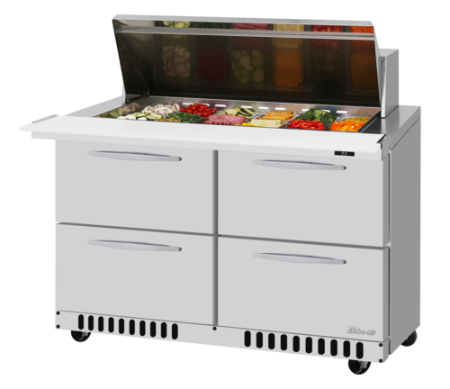 Turbo Air PST-48-18-D4-FB-N Mega Top Sandwich / Salad Prep Table