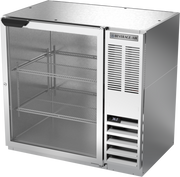 Beverage Air BB36HC-1-FG-S 36" 1 Glass Door Stainless Steel Food Rated Back Bar Cooler | 8.36 Cu. Ft.