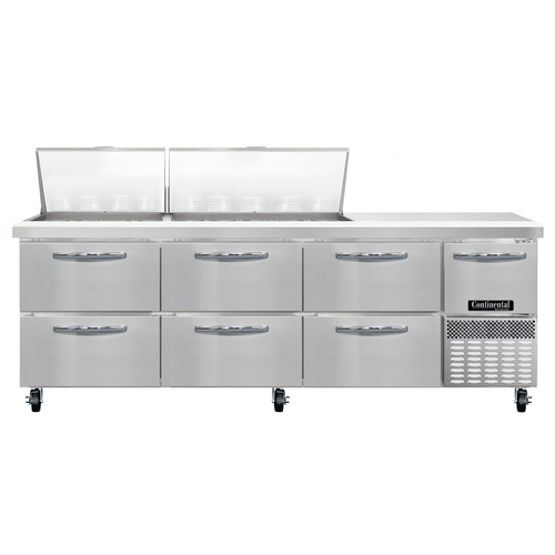 Continental Refrigerator RA93N27M-D Refrigerated Counter, Mega Top Sandwich / Salad Unit