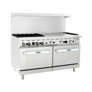 Atosa AGR-4B36GR 60" CookRite 4-Burner 36" Griddle 2-Oven Gas Range | 221,000 BTU