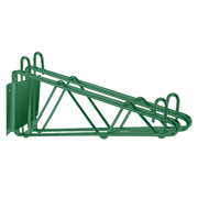 Thunder Group WBEP214 14" Green Epoxy Double Wall Shelf Bracket