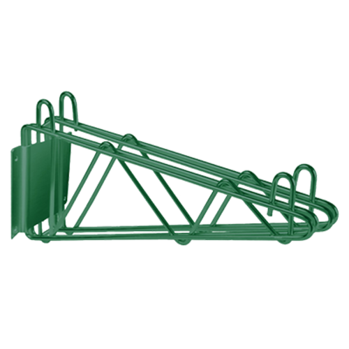 Thunder Group WBEP214 14" Green Epoxy Double Wall Shelf Bracket