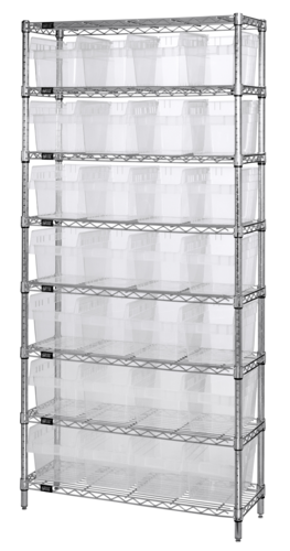 Quantum WR8-814CL Shelving Unit, Wire