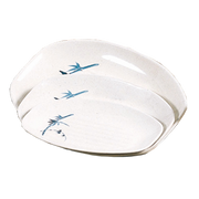 Thunder Group  2311BB Blue Bamboo 10-3/4"-x-7-7 /8" Teriyaki Tray | Case of 12