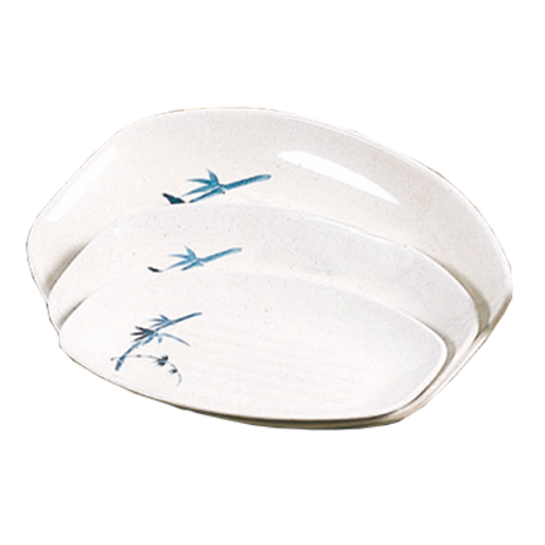 Thunder Group  2311BB Blue Bamboo 10-3/4"-x-7-7 /8" Teriyaki Tray | Case of 12