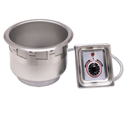 APW Wyott SM-50-11ULS 11 Qt. Uninsulated Drop-In Round Hot Food Well | 10.5" Dia.