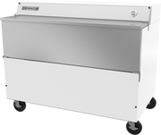 Beverage Air SMF58HC-1-W 58" White Single Sided Forced Air Milk Cooler | 16 Crate Capacity
