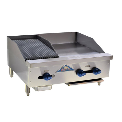 Comstock-Castle 3230-18-1RB 30" Countertop Gas Griddle & Charbroiler Combo | 76,000 BTU