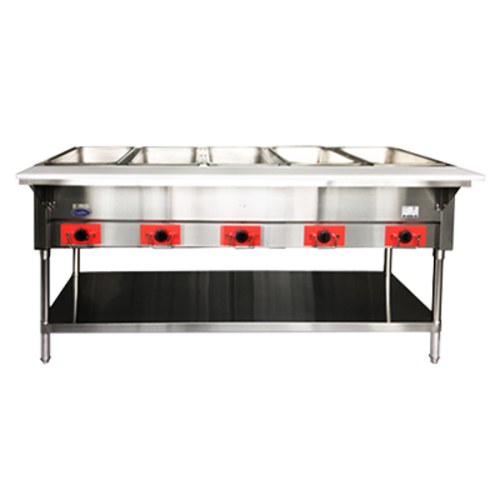 Atosa CSTEB-5C 72.5" CookRite 5-Pan Electric Steam Table | Wet/Dry