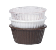 G.E.T. ER-001 1 oz Fluted Plastic Ramekin | Case of 48