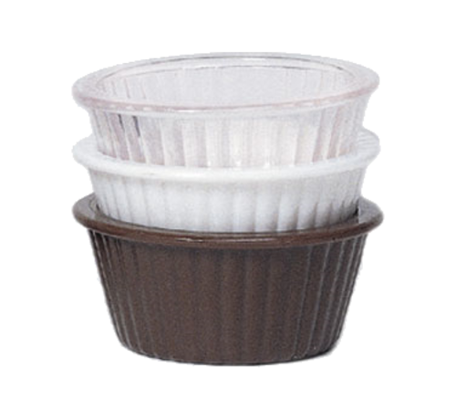 G.E.T. ER-001 1 oz Fluted Plastic Ramekin | Case of 48