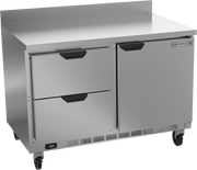Beverage Air WTFD48AHC-2 48" 2 Drawer 1 Door Worktop Freezer w/ 4" Removable Backsplash | 11.04 Cu. Ft.