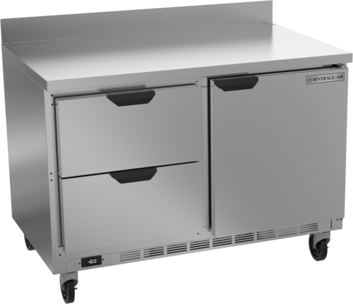 Beverage Air WTFD48AHC-2 48" 2 Drawer 1 Door Worktop Freezer w/ 4" Removable Backsplash | 11.04 Cu. Ft.