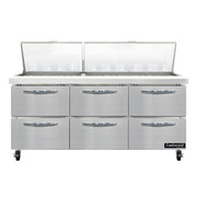 Continental Refrigerator SW72N30M-D Refrigerated Counter, Mega Top Sandwich / Salad Unit
