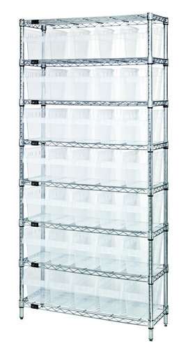 Quantum WR8-804CL Shelving Unit, Wire