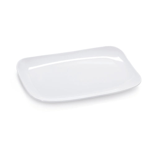 G.E.T. CS-6105-W Siciliano White 13 x 7-4/5" Rectangle Melamine Platter | Case of 12