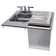 Advance Tabco D-24-SIBL-X 18" x 21" Stainless Steel Drop-In Hand Sink w/ 23 lbs. Ice Bin