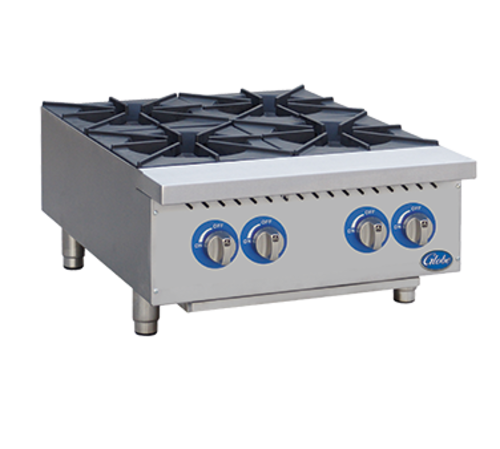 Globe GHP24G 4 Burner Countertop Gas Hot Plate | 88,000 BTU