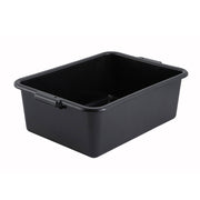 Winco PL-7K Bus Tub, Black | 21-1/2" x 15" x 7"