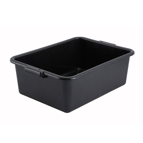 Winco PL-7K Bus Tub, Black | 21-1/2" x 15" x 7"
