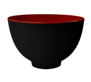 G.E.T. B-124-F Fuji 6" 1.2 qt. Red and Black Melamine Bowl | Case of 12