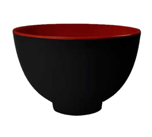 G.E.T. B-124-F Fuji 6" 1.2 qt. Red and Black Melamine Bowl | Case of 12