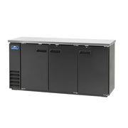 Arctic Air ABB72 72" 3 Door Black Steel Back Bar Cooler | 1/3 HP