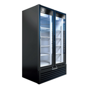 Beverage Air MT49-1B 47" 2 Swing Glass Door Black Merchandiser Refrigerator | 37.42 Cu. Ft.