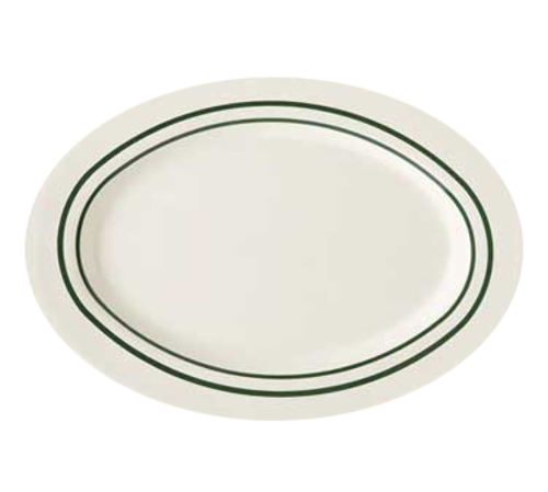 G.E.T. M-4010-EM Emerald 16-1/4" x 12" Oval Melamine Platter | Case of 12