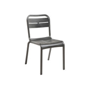Grosfillex UT110002 Cannes Stacking Outdoor Chair | Charcoal