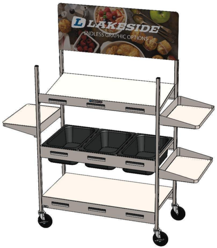 Lakeside Manufacturing 172619 Meal Delivery Cart